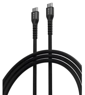 Devia kábel Gracious Woven USB-C - USB-C čierna / Kábel / Opletený / 1,5 m (6938595387036)
