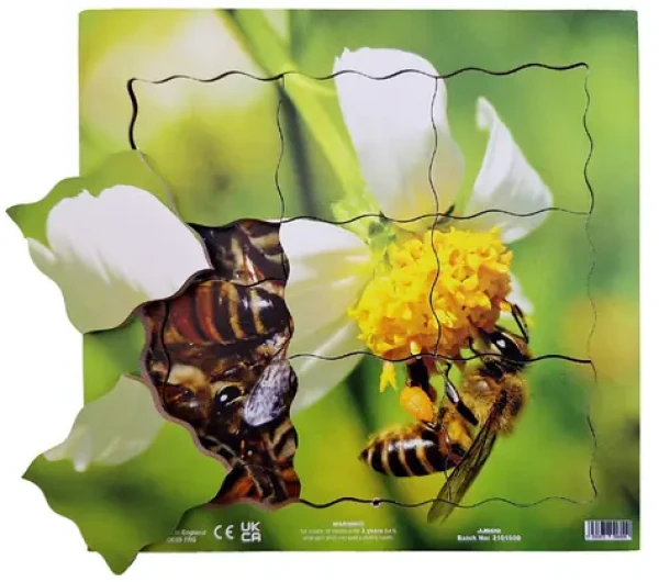Just Jigsaws 600 Včela a jej životný cyklus - drevené vrstvené puzzle