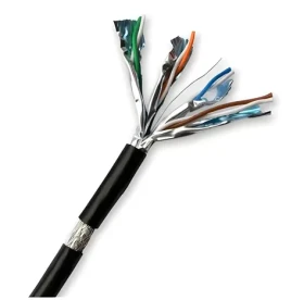 DATACOM S/FTP drôt CAT7 / Sieťový kábel / PE / Fca / 100m / čierny / OUTDOOR (12171)