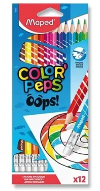 Maped Pastelky Color'Peps Oops s gumou 12 ks (328124)