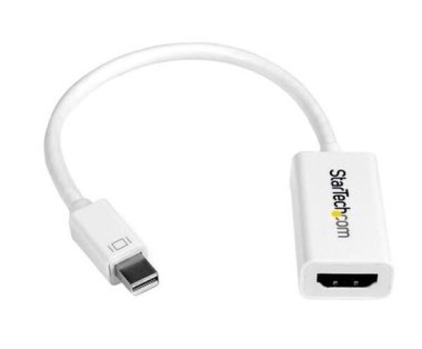 StarTech aktívny adaptér Mini DisplayPort M na HDMI F biela / pre Mac Book Pro a Mac Book Air (MDP2HD4KSW)