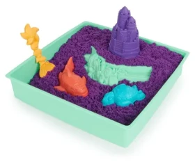 Spin Master Kinetic Sand krabica s podložkou fialová