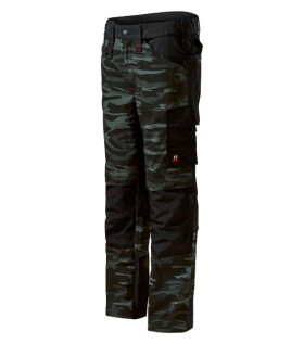 Vertex Camo pracovné nohavice pánske maskáčové tmavosivé 60