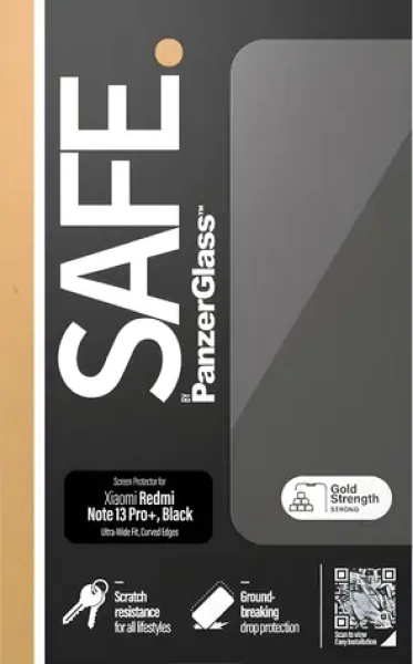 PanzerGlass SAFE pre XIAOMI Redmi Note 13 Pro+ 5G čierna / Tvrdené sklo / UWF