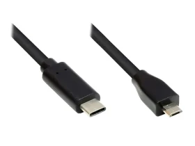 Good Connections USB-C - Micro USB čierna / Dátový kábel / USB 2.0 / 1 m (GC-M0122)