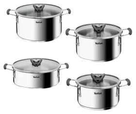 TEFAL OPTI Space G7378S55 / Sada riadu / 8 dielov / nerez / 4X kastról 16-24 cm / indukcia (G7378S55)