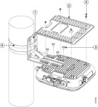Cisco Cisco - Wireless Access-Point Montageset (horizontal) - Pfosten montierbar, geeignet fur Wandmontage - fur Catalyst 9124AXI