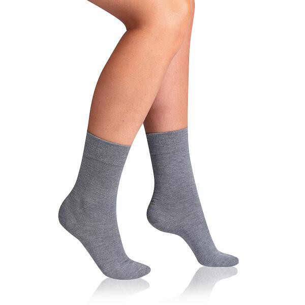 Dámske bambusové ponožky BAMBUS LADIES COMFORT SOCKS - BELLINDA - sivé 35 - 38