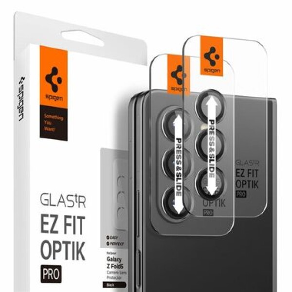 Spigen TR EZ Fit Optik Pre ochranné sklo pre Samsung Galaxy Z Fold 5 čierna 2 ks (AGL06524)