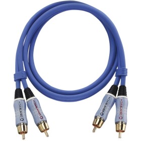 Cinch audio prepojovací kábel [2x cinch zástrčka - 2x cinch zástrčka] 1.00 m modrá pozlátené kontakty Oehlbach BEAT!; 2701