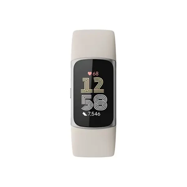 FitBit Charge 6 strieborná / Fitness náramok / AMOLED / GPS / NFC / Bluetooth / 5ATM (GA05185-EU)