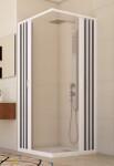 FORTE - Sprchová zástena FLEX - GIOVE NEW - Rozmer A - 90, Rozmer B - 90, Rozmer C - 185, Typ otvárania - Zatváranie do stredu OLBBXF102001