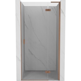 MEXEN/S - Mist-H L sprchové dvere krídlové pravé 95, transparent, meď kartáčovaná 8A5L-095-000-65-00-P