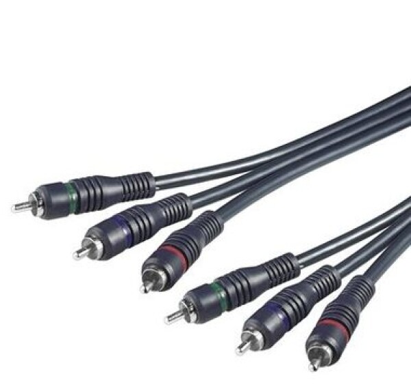 PremiumCord Kábel 3x CINCH-3x CINCH M/M 2m HQ (8592220006396)