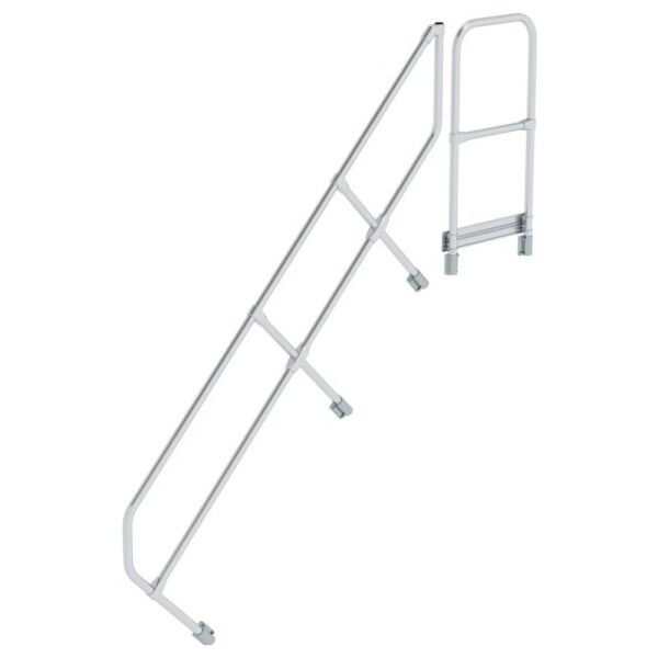 MUNK Günzburger Steigtechnik 600508 Munk Druhé zábradlie na schody s plošinou 45° 8 schodov 1 ks; 600508
