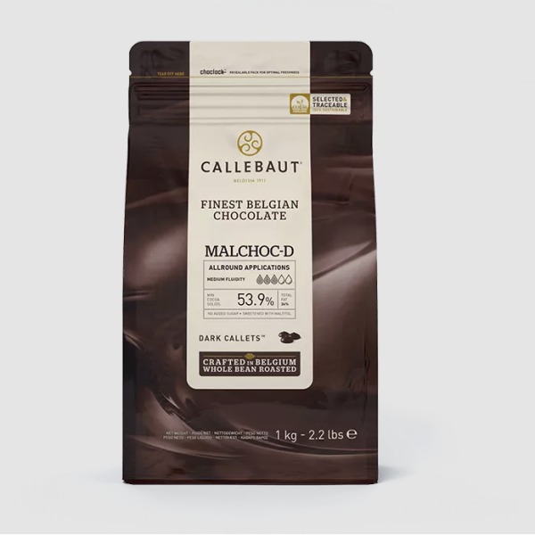 Tmavá čokoláda s maltitolem - MALCHOC-D, 53,9% 1kg - Callebaut - Callebaut