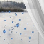 Veselá Stena Samolepka Snehové vločky