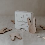 Eulenschnitt Veľkonočná ozdoba Rabbit Natural - set 8 ks