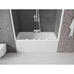 MEXEN/S - Velar Duo Dvojkrídlová posuvná vaňová zástena 140 x 150, transparent, biela 896-140-000-02-20