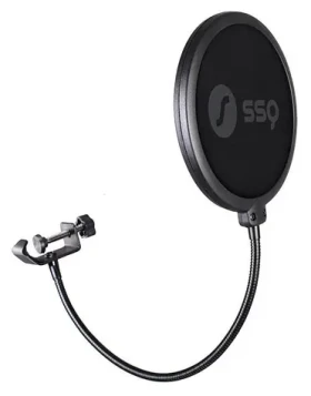 SSQ POP1 čierna / Pop filter / Dvojvrstvový / O 15 cm / kovové držadlo (SS-1923)