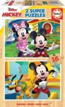 Educa Drevené puzzle Mickey a Minnie