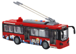 Mamido Trolejbus 1:16 s efektmi a trecím pohonom červený