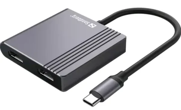 Sandberg USB-C Dock / dokovacia stanica / 2xHDMI / USB-A 3.0 / USB-C PD 100W (136-44)