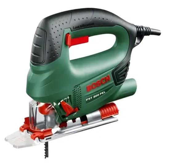 BOSCH PST 800 PEL / Priamočiara píla / 530 W / zdvih 20 mm / sklon 45 ° / rez do dreva 80 mm (06033A0100)