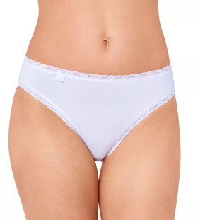Dámske 3 balenia bavlnených čipkovaných nohavičiek Thai White - Sloggi Bílá M