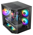 TAC MARS MC-3TLITE čierna / Počítačová skriňa / mATX / Tvrdené sklo / RGB podsvietenie (TACMARS-MC3TLITE)