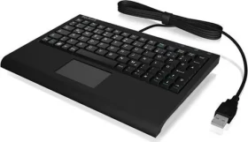 Keysonic ACK-3410 US čierna / Mini klávesnica / Touchpad / USB / 80 kláves (60378)
