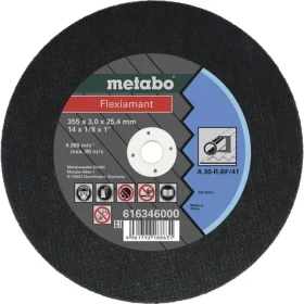 Metabo Flexiamant / Rezný kotúč na oceľ / Priemer 355 x 25.4 mm / Šírka rezu 3 mm (616346000)