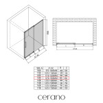 CERANO - Sprchové posuvné dvere Lantono - pravá - 8 mm - Soft-Close - chróm, mliečne sklo - 130x195 CER-663184