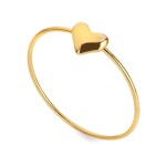 Hot Diamonds Pevný pozlátený náramok so srdiečkom a diamantom Jac Jossa Soul DC186