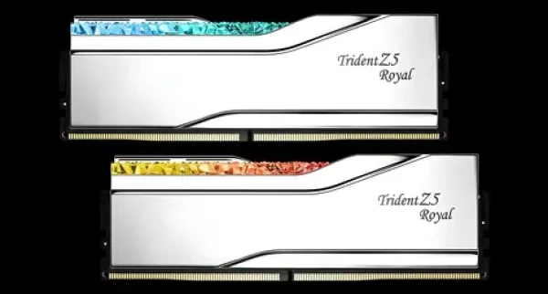 G.Skill Trident Z5 Royal RGB strieborná 32GB (2x16GB) 6000MHz / Operačná pamäť / DDR5 / CL28 / DIMM / XMP 3.0 / 1.4V (F5-6000J2836G16GX2-TR5S)
