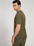 Pánske tričko khaki Guess khaki