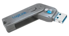 LogiLink AU0044 modrá / Blokovač USB portov / 1x zámok + kľúč / USB Typ-A (AU0044)