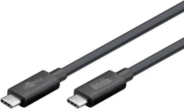 Goobay USB4 2.0 čierny / Kábel USB-C - USB-C / 80 Gb/s / 240 W / 1,2 m (74376)