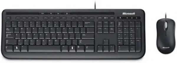 Microsoft Wired Desktop 600 čierna / Drôtová klávesnica a myš / USB / 800 DPI / GE layout (APB-00008)