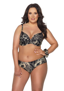 Dámske brazílske plavky SF 185/5/B Mocca with Black - Ava 3XL béžová s černou