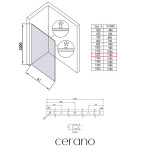 CERANO - Sprchová zástena Walk-in Crystal Ľ/P - 8 mm - bezvzperový systém - zlatá, industriálne sklo - 120x200 CER-8050BD6687
