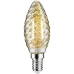 Paulmann 28708 LED En.trieda 2021 F (A - G) E14 sviečkový tvar 2.6 W = 26 W zlatá (Ø x v) 35 mm x 98 mm 1 ks; 28708