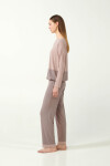 Vamp - Dámske rebrované pyžamo 21170 - Vamp rose dusty M