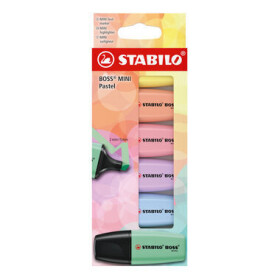 STABILO® BOSS MINI Pastel - 6 ks sada - 6 rôznych farieb (07/6-2-01)
