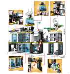 Mamido Konštrukčné kocky mega sada 1261 dielov polícia auto stanica + vozidlá