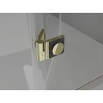 MEXEN/S - Lunar-F Duo sprchovací kút skladacie dvere 100 x 95, transparent, zlato 836-100L-095P-50-00