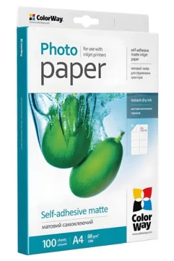 Colorway Samolepiaci papier štítkov / Matný / A4 / 88g/m2 / 8 štítkov 105×74,25 mm / 100 hárkov (PMS888100A4)