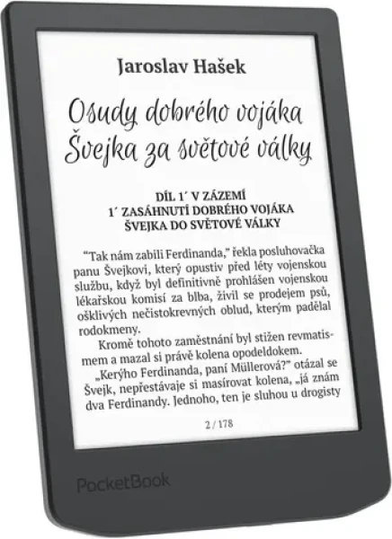 PocketBook 619 Verse Lite sivá / 6" / 1024x758 / 8GB / E-Ink Carta / 1000mAh / USB-C / Wi-Fi (PB619-T-WW)