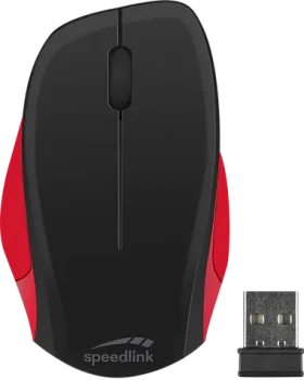 LEDGY Mouse - Wireless čierno-červená / bezdrôtová myš / optická / 1200 DPI / 3 tlačidlá / 2.4GHz (SL-630015-BKRD)