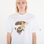 Tričko A BATHING APE Wild Leopard Pattern Ape Face Sta Tee UNISEX White XXL